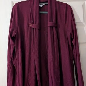 Women's Burgundy Sweater Cardigan